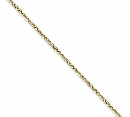 1.45 Mm, Oro Amarillo De 14 K, Collar De Cadena De Cable