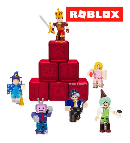 Imagen 2 de 7 de Roblox Figura Sorpresa X 3 + Virtual Item Orig Scarlet Kids