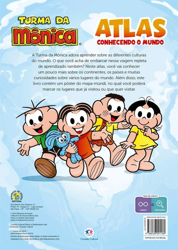 Turma Da Mônica - Atlas Conhecendo O Mundo