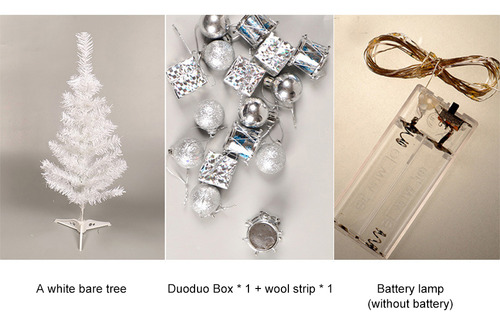Árbol De Navidad Artificial Con Decoración De Luces Led