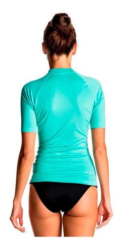 Imagen 2 de 3 de Playera Deportiva Mujer Surf Manga Corta Protección Uv Roxy