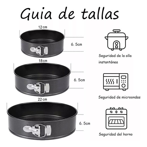 Mox Moldes Pasteles Repostería Desmontables Para Tartas 3