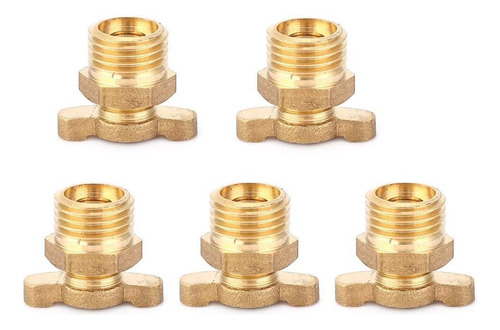 5pz Llave De Drenado Purgador Para Compresor De Aire 1/4 Pd
