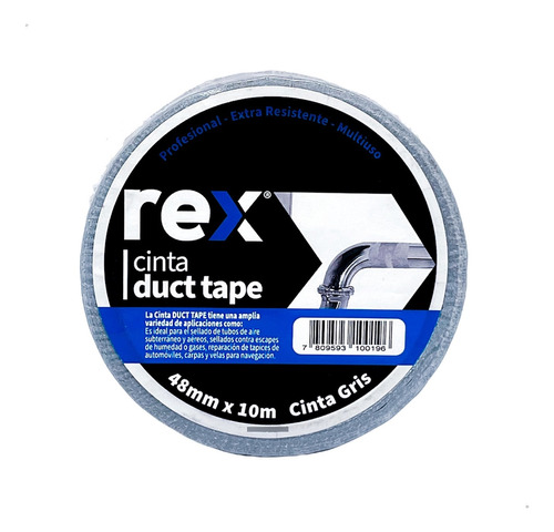  Cinta Duct Tape - Multiuso - 48mm X 10m - Rex 6 Unid 