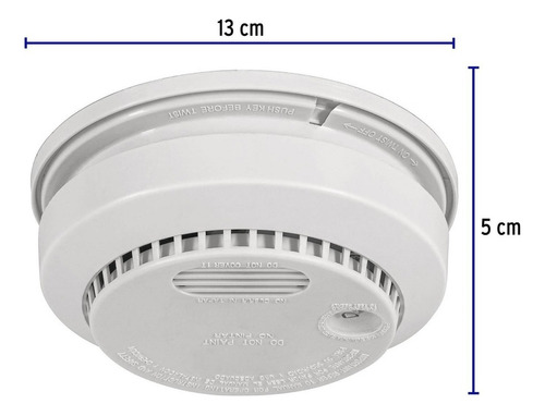 Sensor Detector De Humo Con Alarma Para Techo O Pared Volteck ALHU-132