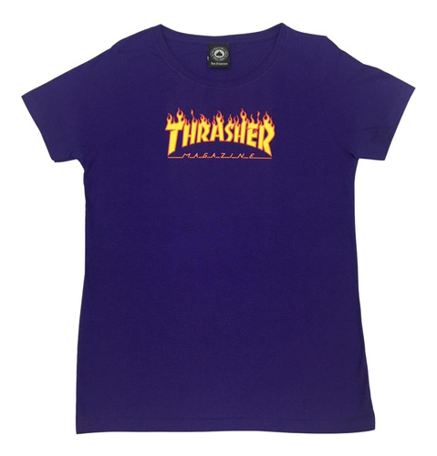 Camiseta Thrasher Flame Logo Girl Original