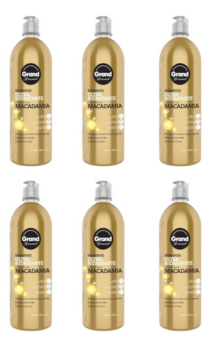 Shampoo Grand Brand Ultra Hidrat Oil Macadamia 1 Lt 6 Pack