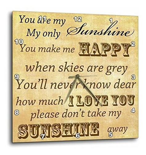 3drose Dpp ******* Vintage Songs You Are My Sunshine - Love 