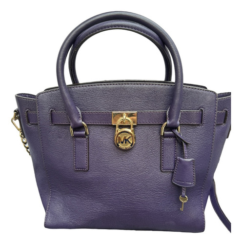 Bolsa Michael Kors Hamilton Morada En Excelente Estado