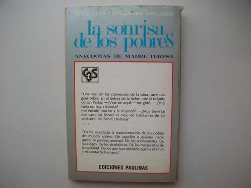 La Sonrisa De Los Pobres - Madre Teresa - González Balado (Usado)