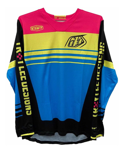 Jersey Troy Lee Gp Formula Black / Cyan L