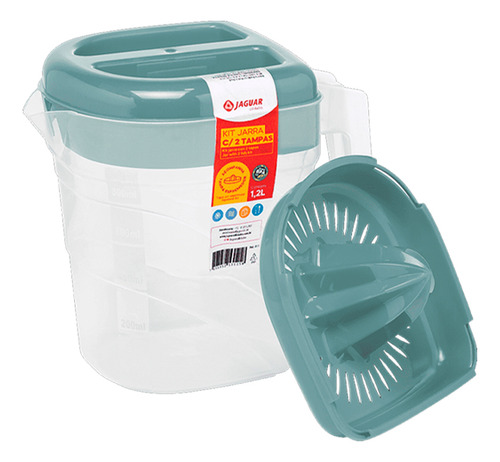 Jarra Para Suco 1,2l Com Tampa Espremedor De Laranja Jaguar