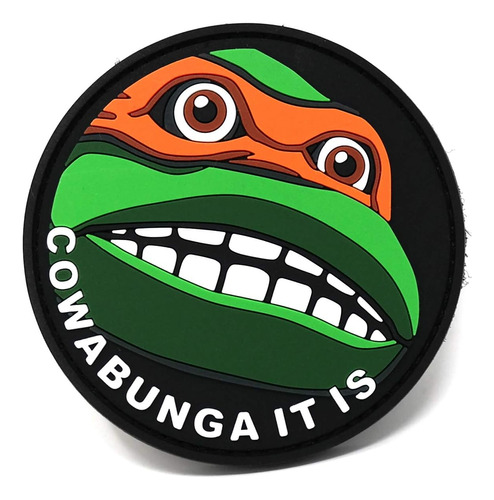 Cowabunga It Is Pvc Hook And Loop | Funny   Patch
