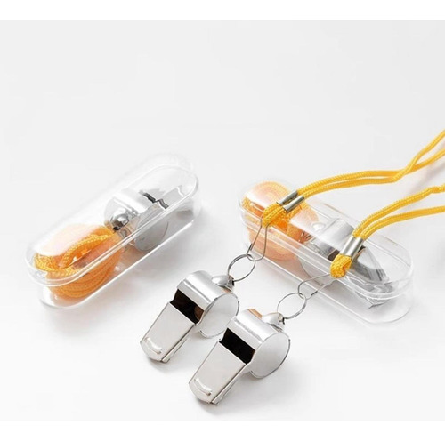 Silbatos Deportivos De Acero Inoxidable Con Cordón, Silbato