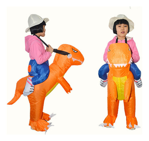 Traje Inflable De Dinosaurio De Montar Halloween Para Niños