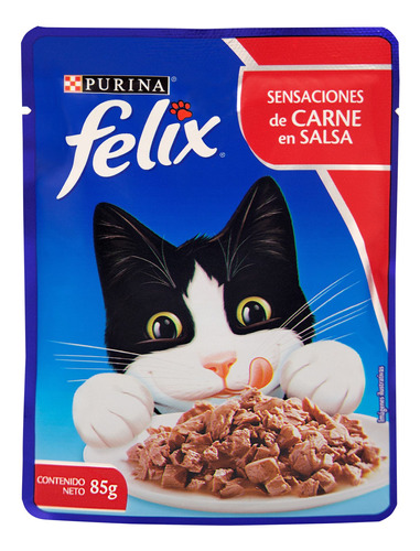 Alimento Húmedo Gato Felix Sensaciones De Carne En Salsa 85 