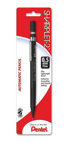 Portaminas 0.5mm Pentel.e-sharplet 2 Black 1 Pack A125bp K6 