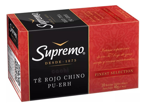 Te Supremo Rojo Pu - Erh 20 Bolsitas