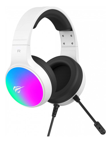 Auriculares para juegos Havit Gamenote H2043u Usb Rgb blancos