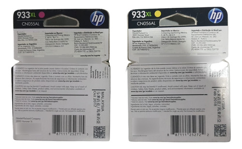 Duo De Hp 933xl Colores Magenta Y Amarrillo
