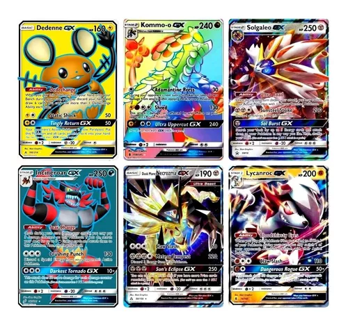 Lote 10 Cartas Pokémon Gx ( Sem Repetidas )