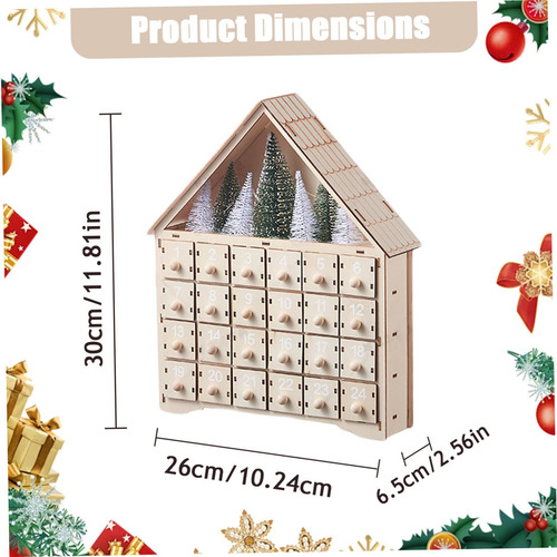 Navidad Con Led Y Árbol Calendario De Adviento De Madera