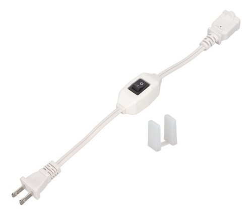 Cable De Extensión Con Interruptor 2 Clavijas Blanco