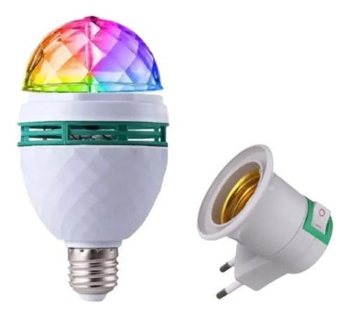 Lâmpada Bola Maluca Giratória Color Led Rgb Para Festas Co02