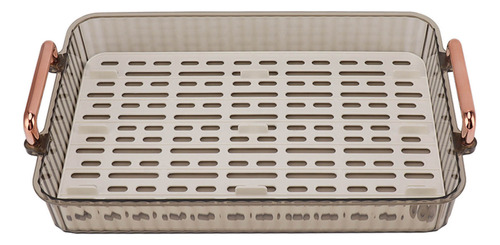 Bandeja De Té Rectangular De Doble Capa Con Drenaje Para
