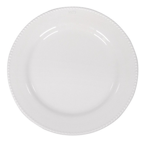 Prato Raso Para Sobremesa Cerâmica Branco 20cm - Wp Connect