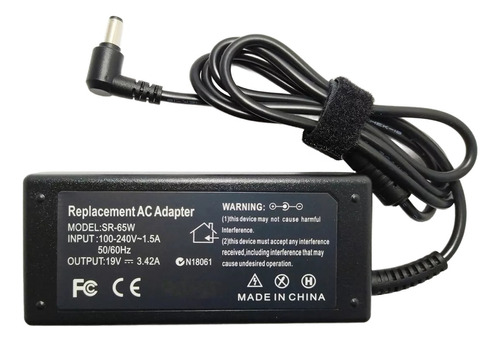  Cargador Para Laptop Asus 19v. 3.42a. 65w.  5.5.x 2.5mm.