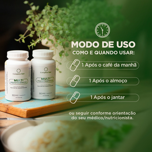 Kit 2 Complete Bari Multi Polivitamínico 90 Cápsulas Oring