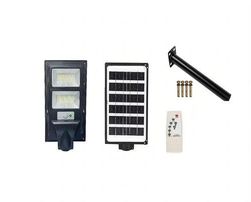 Lampara Foco Led Solar 60w + Control Remoto + Soporte 003216