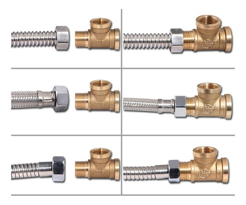 1/2 3 Vías Conector De Tubería Macho Hembra Herramienta