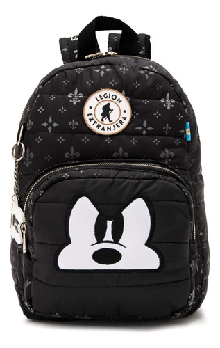 Imagen 3 de 10 de Mochila Alison Mickey Optic Negro