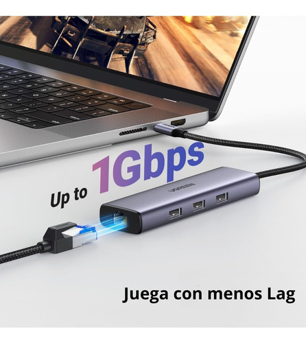 Hub Usb-c 6 En 1 Ugreen 3 Usb-a, 1 Usb-c, Hdmi 4k/30hz
