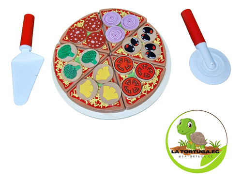 Pizza De Madera Para Niños, Incluye Accesorios