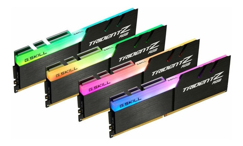 Memória RAM Trident Z RGB color preto  32GB 4 G.Skill F4-4266C17Q-32GTZR