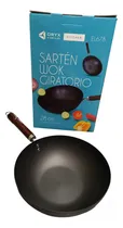 Comprar Wok Sarten Giratorio Antiadherente 28cm Teflón Cocina Comida Color Negro