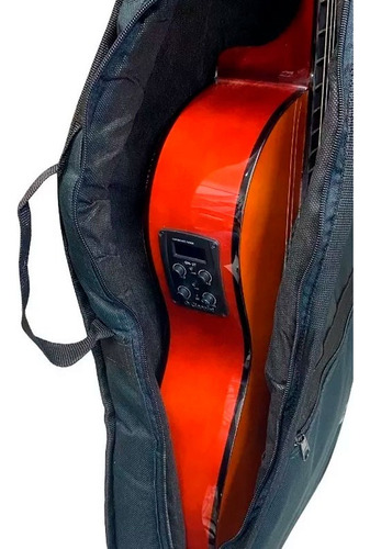 Bag Capa Cargo Almofadada Violão Flat Giannini Sf-14 Nf-14