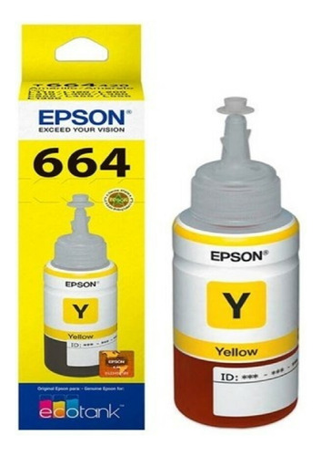 Botella Tinta Epson T664 Original Amarillo