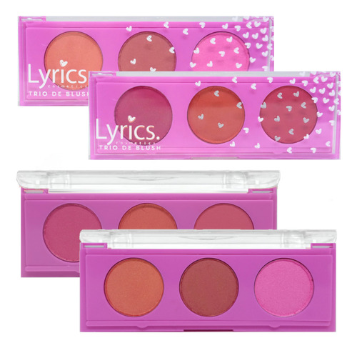 2 Paleta Trio De Blush Ly0127 -kit Lyrics J