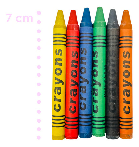 60 Crayolas Colores Mayoreo Premio Cajita 6 Piezas Color Surtidos