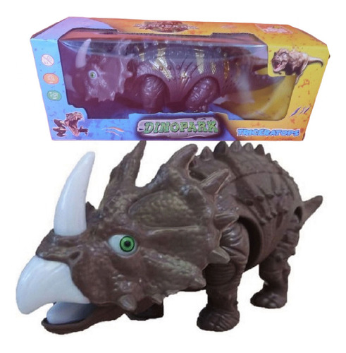 Dinossauro Triceratops Com Som Luz E Movimento Brinquedo
