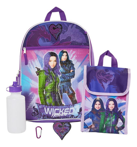 Disney Descendientes Mal Y Evie Mochila Para Niños, 16 PuLG