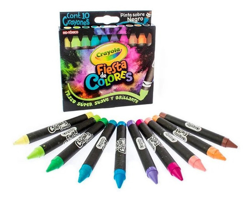 Crayones Fiesta De Colores Crayola C/10 Piezas