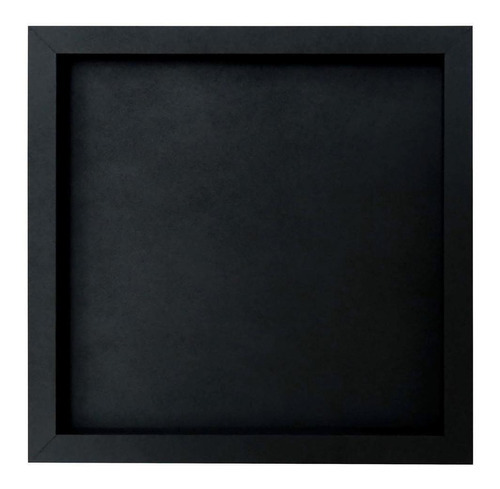 Moldura Caixa Alta 35x35cm Preto Com Vidro 5,3 Cm Cor Outro