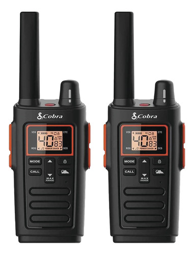 Cobra Rx380 Walkie Talkies Para Adultos, Recargable, 40 Cana