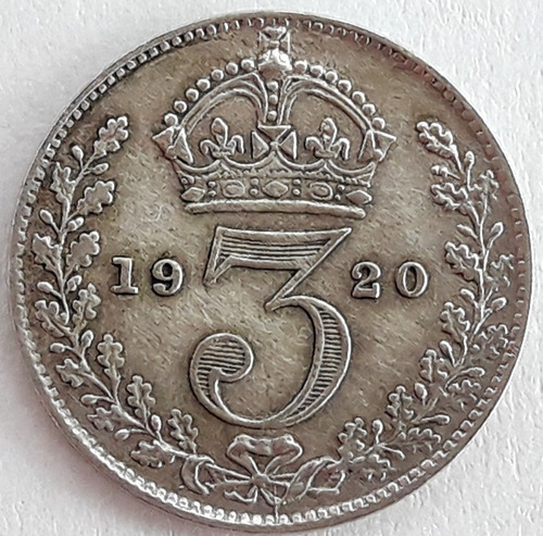 Inglaterra Moneda De Plata Del Año 1920 - 3 Pence