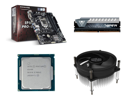Kit Pentium G5400 Oem + Pcware B360 + Memoria 8gb + Cooler